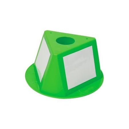 Cee-Jay Research & Sales Inventory Control Cone W/ Dry Erase Decals, Lime 056CLIME